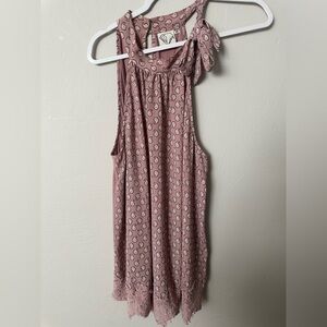 Elegant Pink Patterned Women's Top